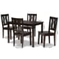 Baxton Studio Zamira Dark Brown Finish Wood 5pc. Dining Set - image 9
