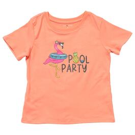 Girls (4-6x) Tales &amp; Stories Short Sleeve Pool Party Screen Tee