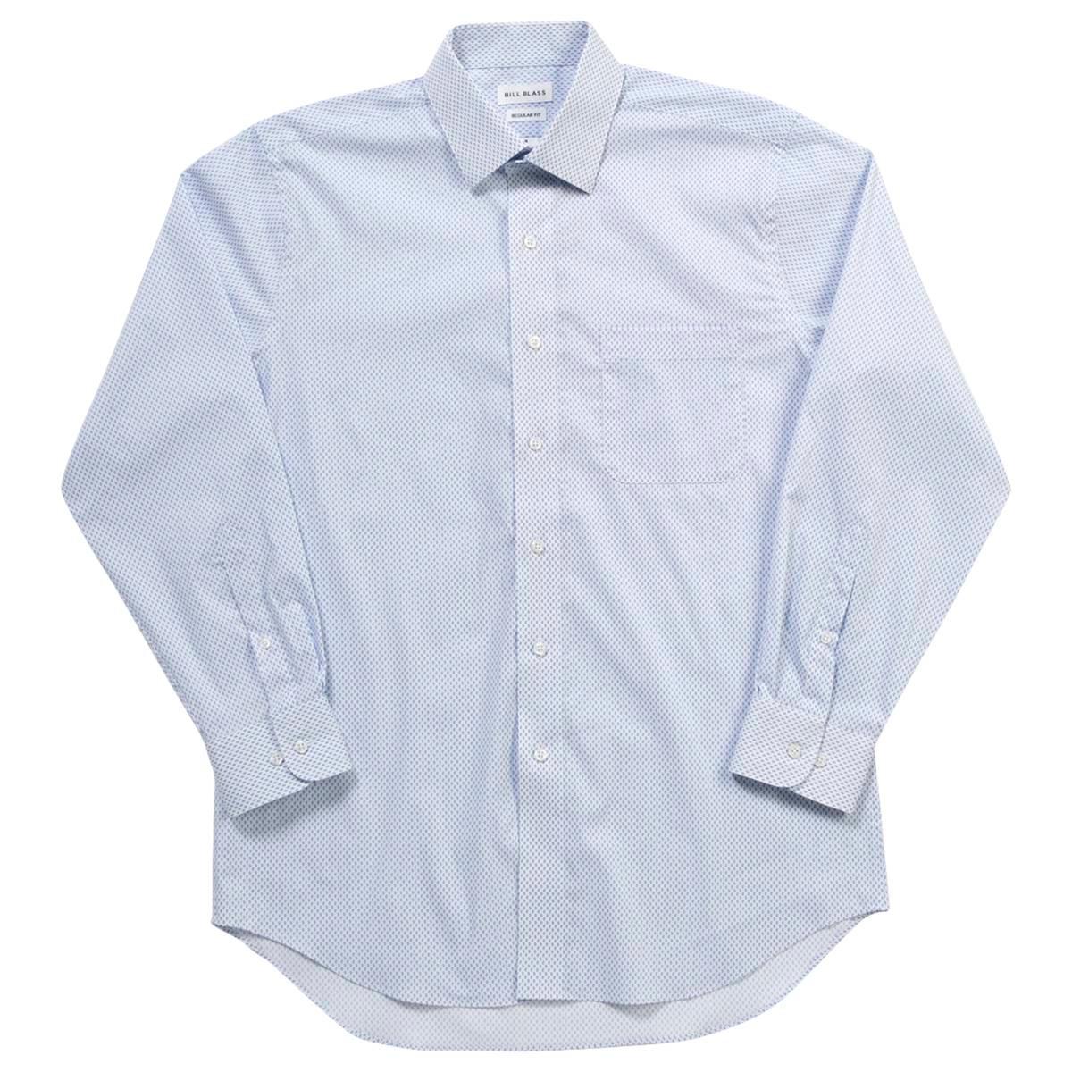 Mens Bill Blass Regular Fit Dress Shirt - Blue Mini Diamonds