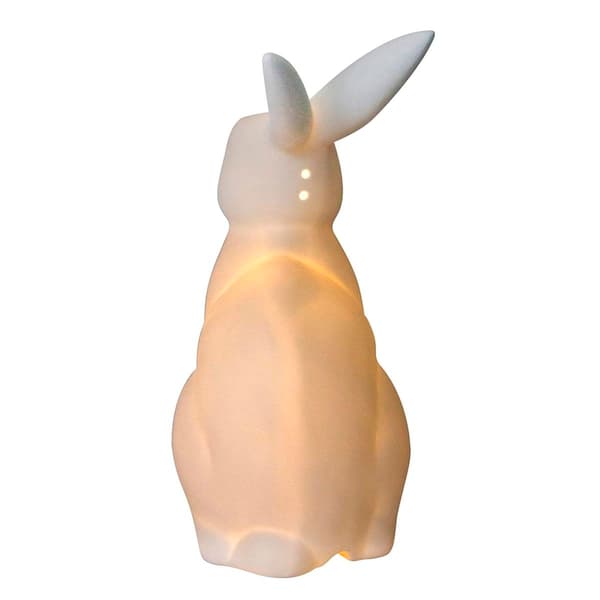 Simple Designs Porcelain Rabbit Shaped Animal Light Table Lamp