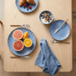 Sango Frill Reactive 12pc. Blue Stoneware Dinnerware Set - image 7