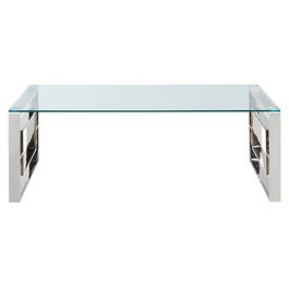 Worldwide Homefurnishings Stainless Steel Coffee Accent Table