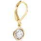 Athra 14kt. Gold over Brass 6mm Round Bezel Leverback Earrings - image 2