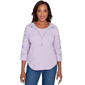 Womens Alfred Dunner Hilton Head Embroidered Sleeve Textured Top - image 1