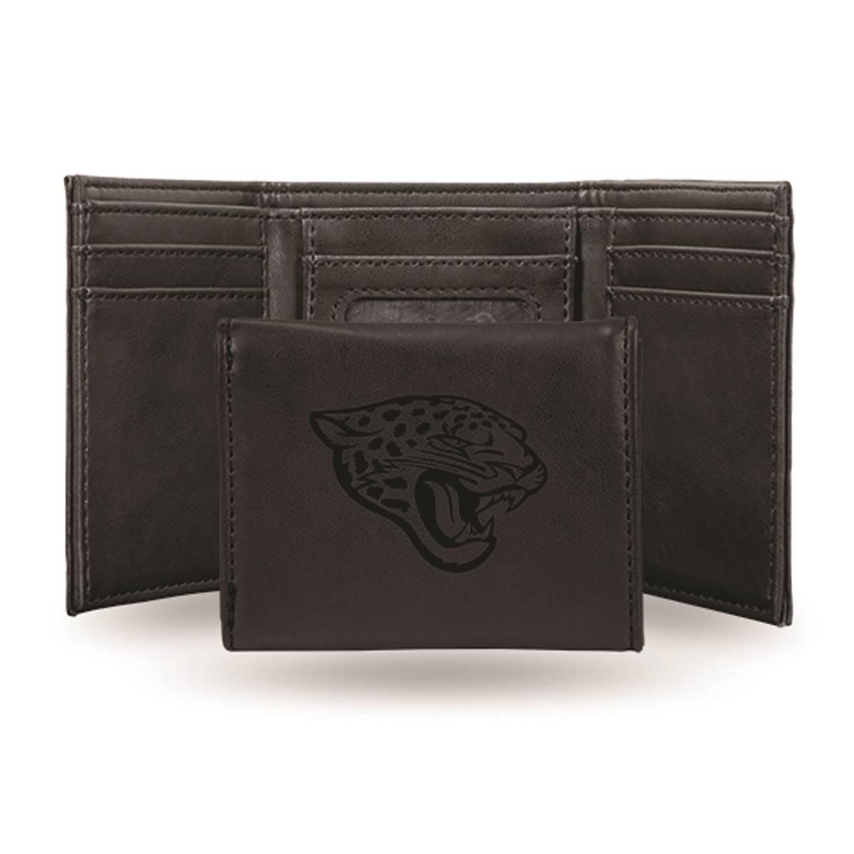 Mens NFL Jacksonville Jaguars Faux Leather Trifold Wallet