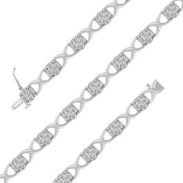 Diamond Classics&#8482; 1ctw. Rose Cut Diamond Love Locks Link Bracelet