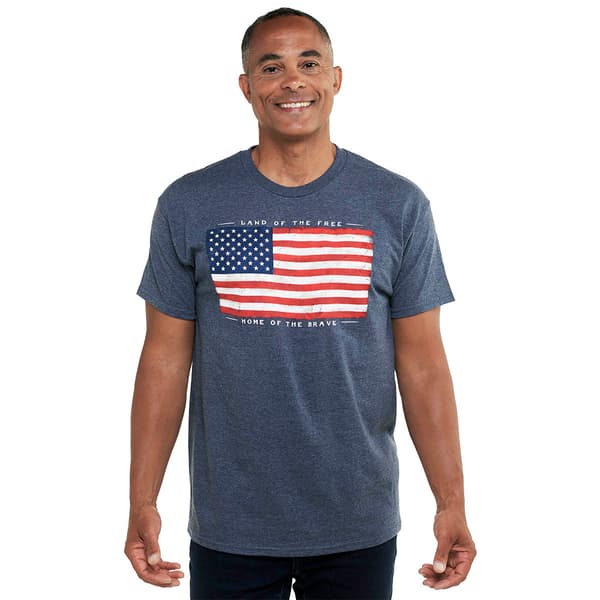 Mens Free & Brave Flag Short Sleeve Graphic T-Shirt - image 
