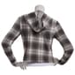 Juniors No Comment Fleece Lined Plaid Zip Up Hoodie - image 2