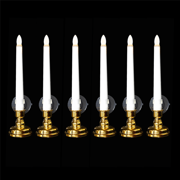 Northlight Single Light Window White Candles - Set of 6