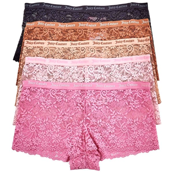 Womens Juicy Couture 5pk Boyshort Panties - JC6861-5PKD - image 