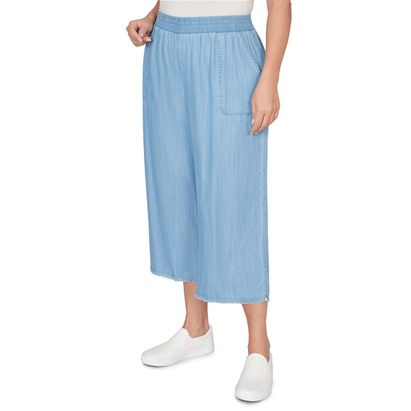 Plus Size Alfred Dunner Beachcomber Wide Leg Patch Pocket Pants