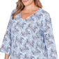 Plus Size Hearts of Palm Printed Essentials V Neck Floral Blouse - image 5