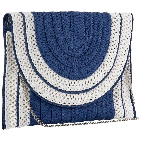 D''Margeaux Straw Flap Clutch