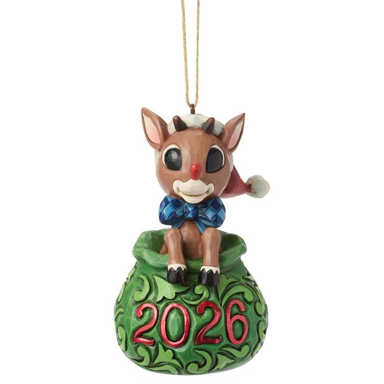 Jim Shore 2026 Dated Rudolph Ornament