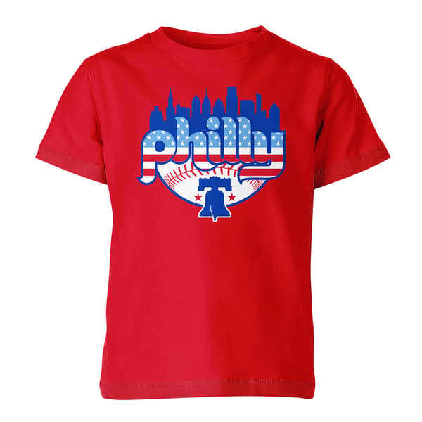Boys (8-20) Tailgate Philadelphia Baseball Sky Flag Tee - image 