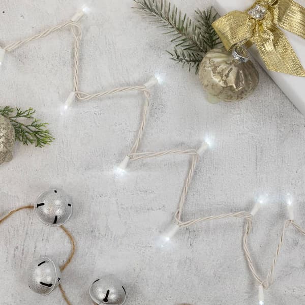 Northlight Seasonal 50ct. White LED Christmas Lights - White Wire