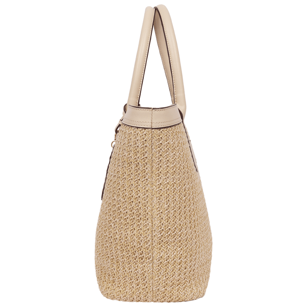 Tommy Bahama Woven Straw Beach Tote with Pineapple Charm