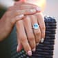 Sophia B 7ctw. Blue Topaz & Sky White Topaz Gemstone Ring - image 5