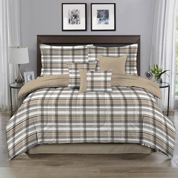 Ashley Cooper&#40;tm&#41; 7pc. Stripe & Plaid Comforter Set - image 