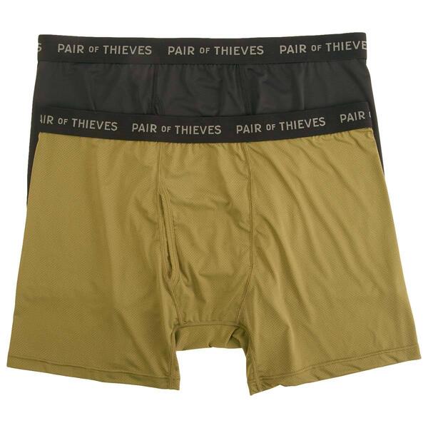 Mens Pair of Thieves 2pk. Super Fit Solid Boxer Briefs - image 