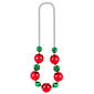 Red & Silver Stripe Crystal Necklace - image 2