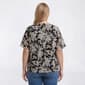 Plus Size Kasper Short Flare Sleeve Leaf Blouse - image 2