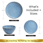 Sango Frill Reactive 12pc. Blue Stoneware Dinnerware Set - image 2
