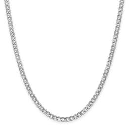 Gold Classics™ 4.3mm. White Gold Semi Solid Curb Bracelet