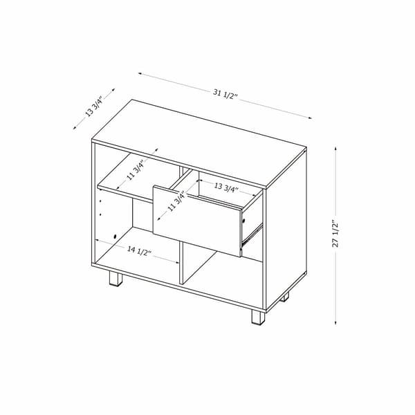 South Shore Octave Natural Walnut Small Cabinet
