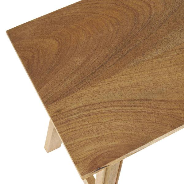 9th & Pike® Farmhouse Brown Mango Wood Bench