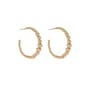 Roman Gold-Tone Graduating Round Hoop Earrings - image 1