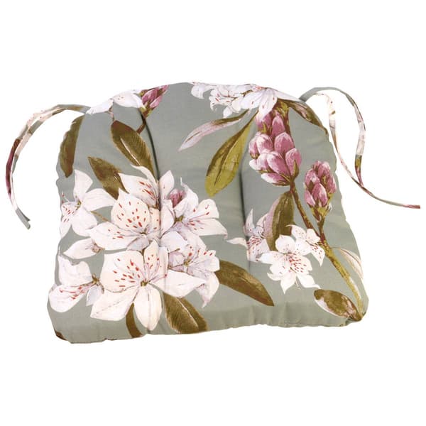 Jordan Manufacturing Floral chair Cushion - Purple/White - image 