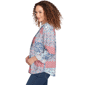 Petite Ruby Rd. Indigo Go Pintuck Patchwork Henley Blouse - image 4