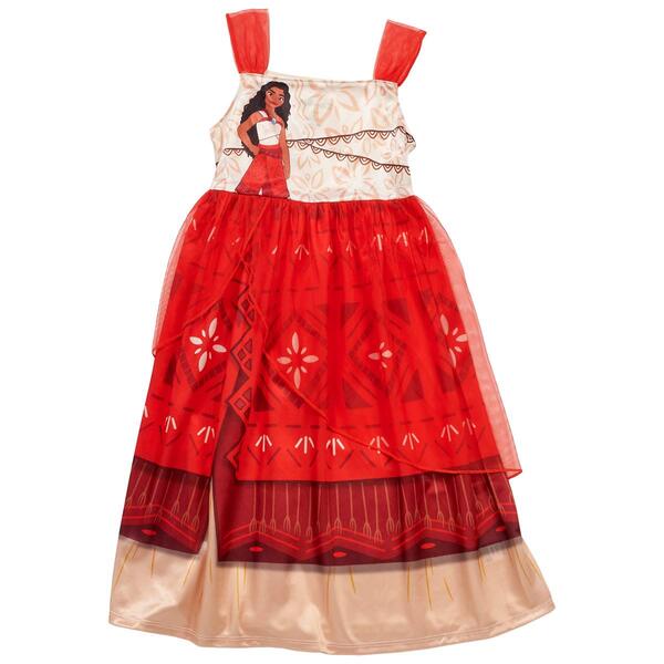 Girls Disney Moana 2 Sleeveless Fantasy Nightgown - image 