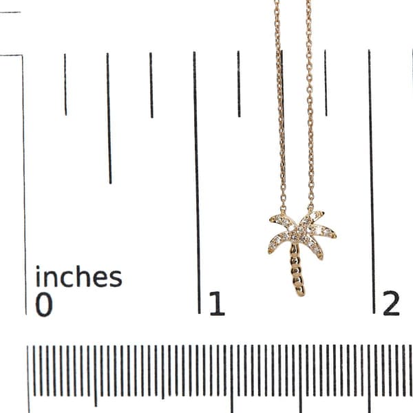 Haus of Brilliance 10kt. Gold 1/10ctw. Diamond Palm Tree Pendant
