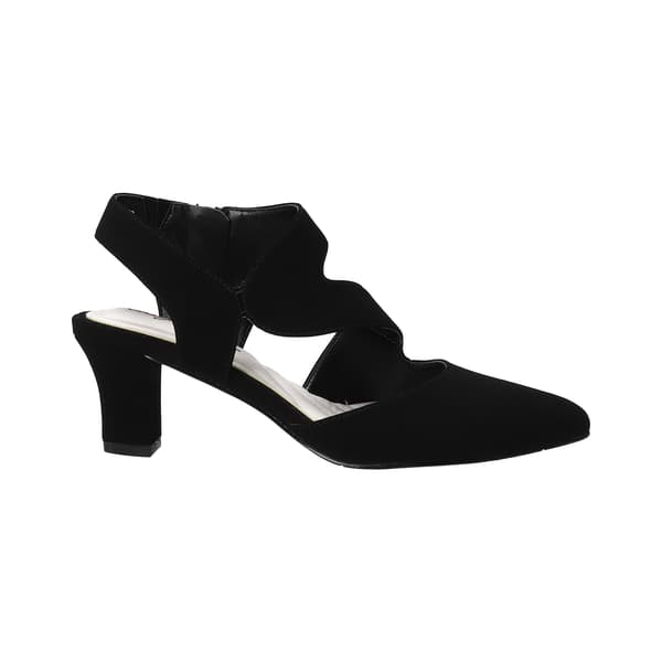 Womens Easy Street Venue Asymmetrical Suede Pumps