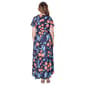 Womens 24/7 Comfort Apparel Black Floral High Low Wrap Dress - image 3