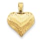 Gold Classics(tm) 14kt. Diamond Cut Puffed Heart Charm - image 1