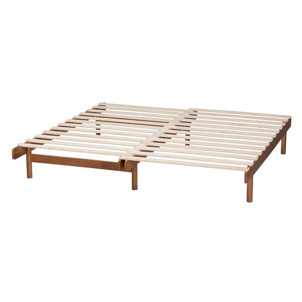 Baxton Studio Bolivia Walnut Brown Wood Expandable Bed Frame