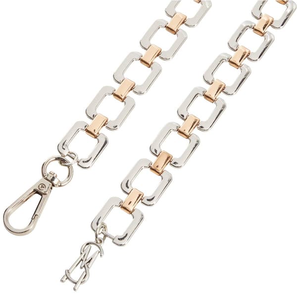 Womens Steve Madden Square Two-Tone Chain Belt - image 