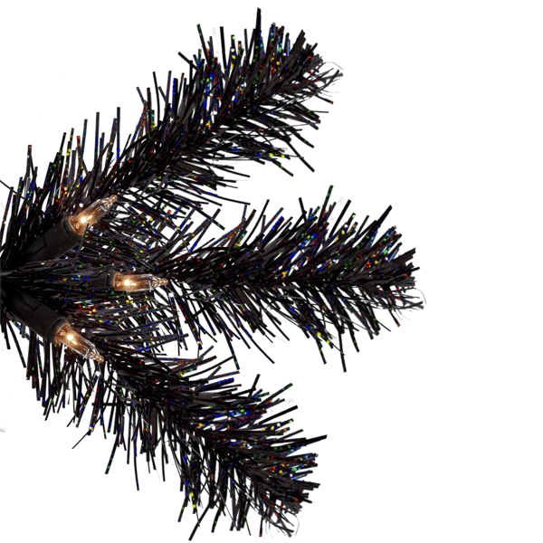 Northlight 4in. Pre-Lit Slim Artificial Tinsel Halloween Tree