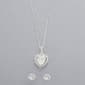 Design Collection Heart Necklace with Clear CZ Studs - image 1