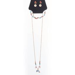 Lil'' Ashley Dolphin Necklace/Flower Bracelet/Earring Set