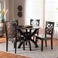 Baxton Studio Anila Dark Brown Finished Wood 5pc. Dining Set - image 7
