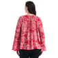 Plus Size Rafaella® Long Bell Sleeve Paisley Tie Neck Blouse - image 1
