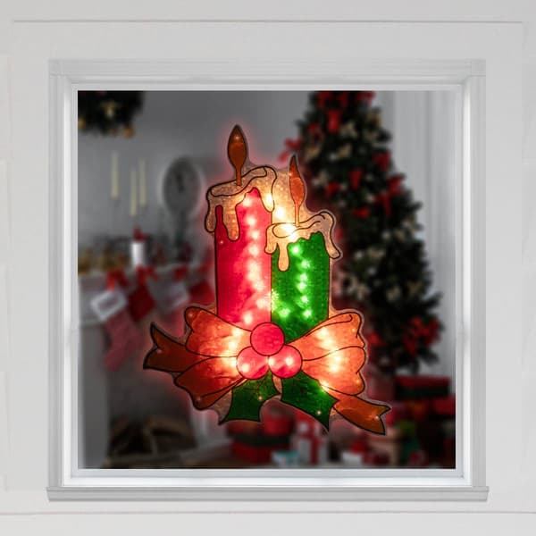 Northlight Seasonal 17in. Candle Christmas Window Silhouette