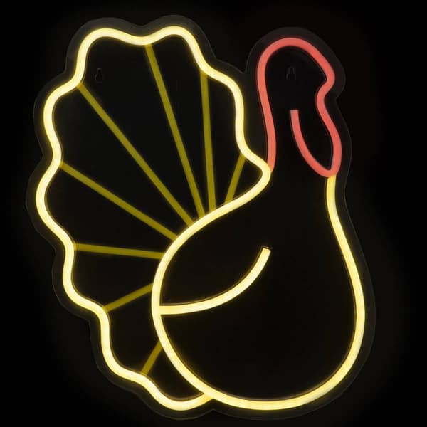Northlight Seasonal 15in. LED Neon Turkey Window Silhouette - image 