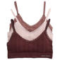 Womens Laura Ashley(R) 3pk. Lace Debossed Logo Bras - LS5606-3PKM - image 1