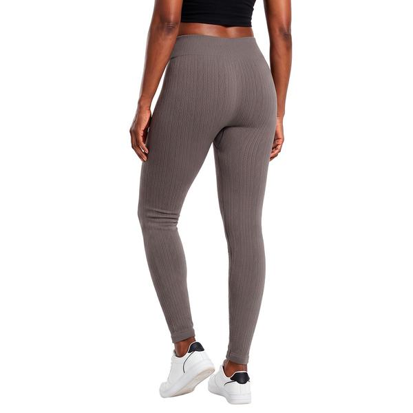 Womens  Runway Ready Mixed Cable Fleece Lined Leggings