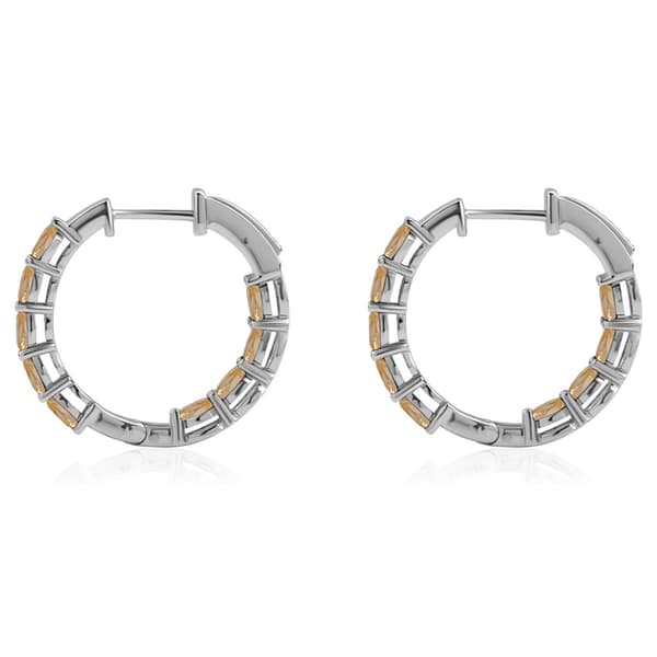Gemstone Classics™ 4x3mm Oval Citrine Inside Out Hoop Earrings